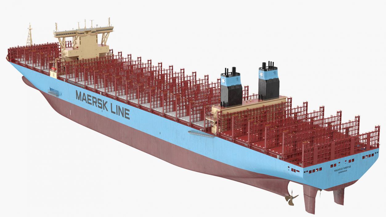 Maersk Madrid Container Ship Empty 3D model