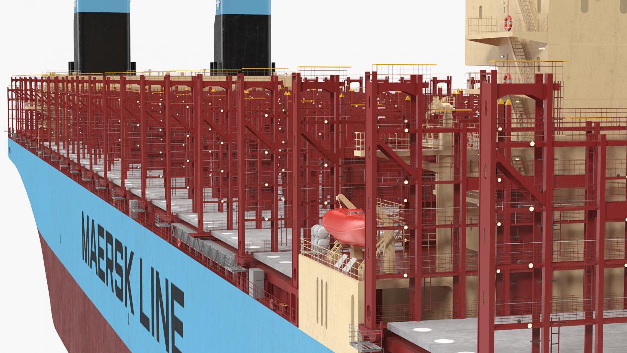 Maersk Madrid Container Ship Empty 3D model