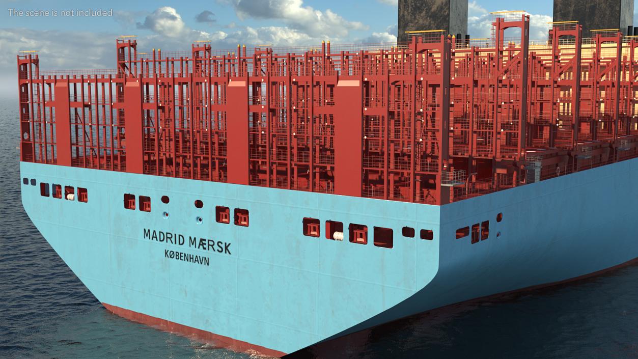 Maersk Madrid Container Ship Empty 3D model