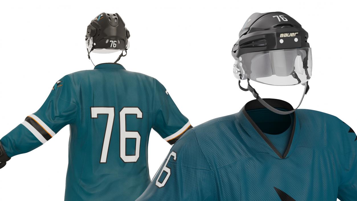 3D model Hockey Uniform San Jose Sharks