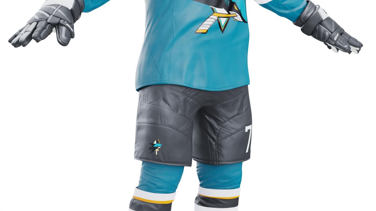 3D model Hockey Uniform San Jose Sharks