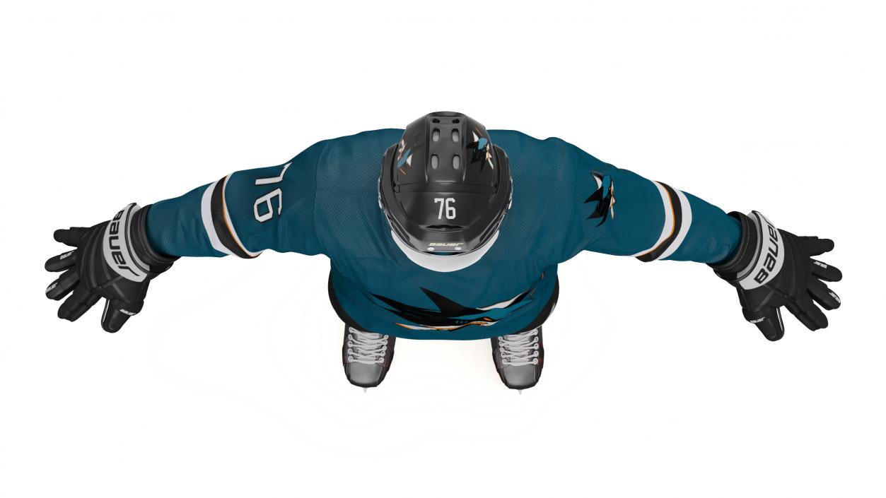 3D model Hockey Uniform San Jose Sharks