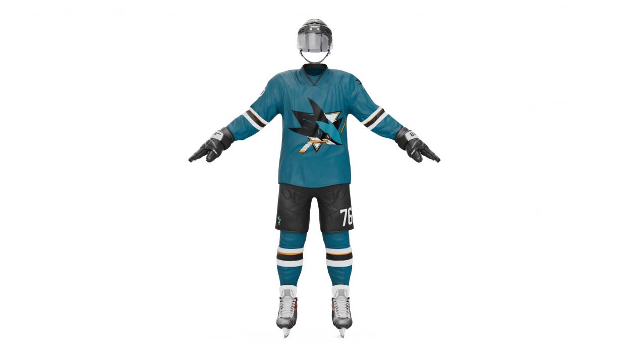 3D model Hockey Uniform San Jose Sharks