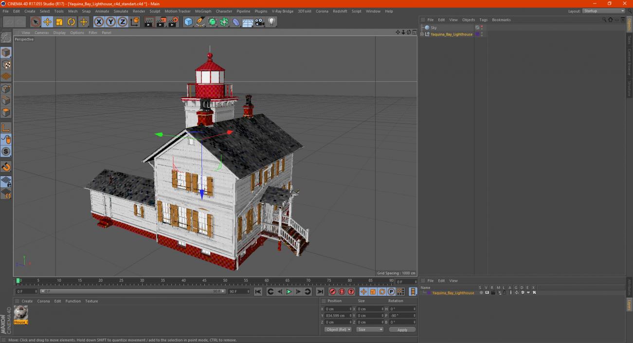 Yaquina Bay Lighthouse 3D