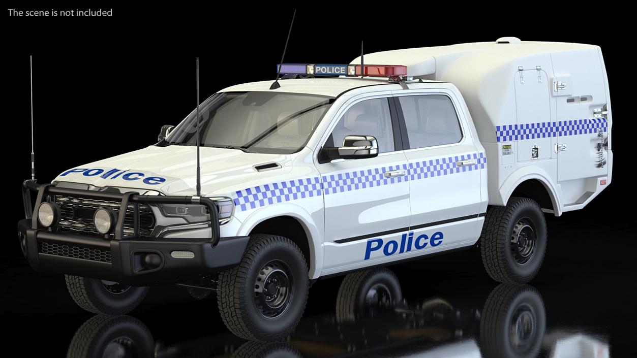 3D Police Prisoner Transport Truck