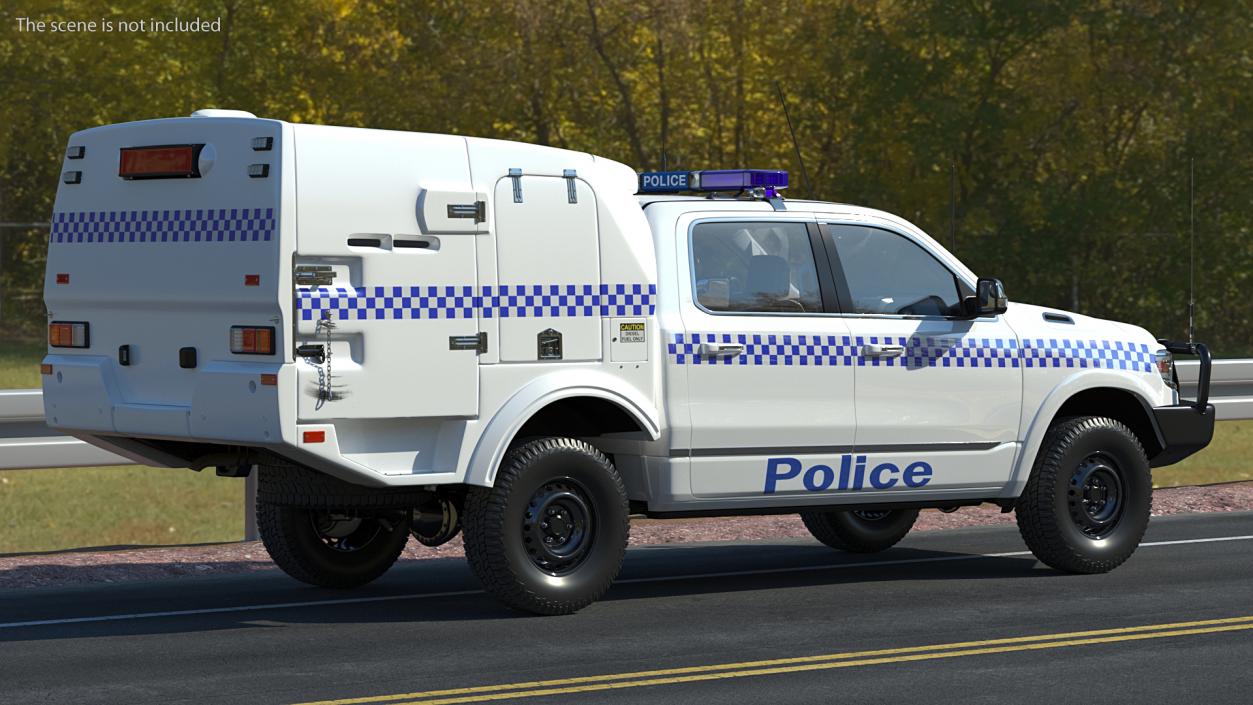 3D Police Prisoner Transport Truck