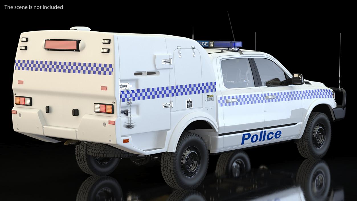 3D Police Prisoner Transport Truck