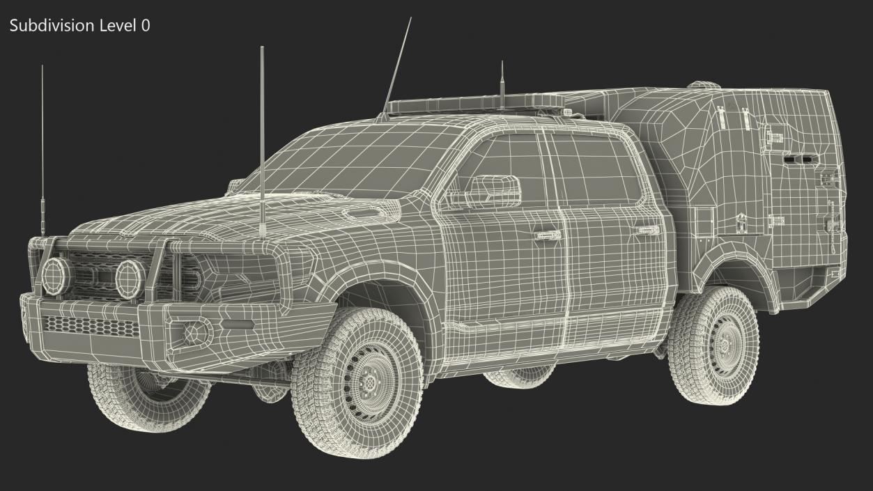 3D Police Prisoner Transport Truck