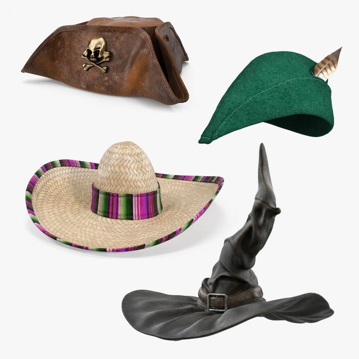 3D model Costume Hats Collection 2