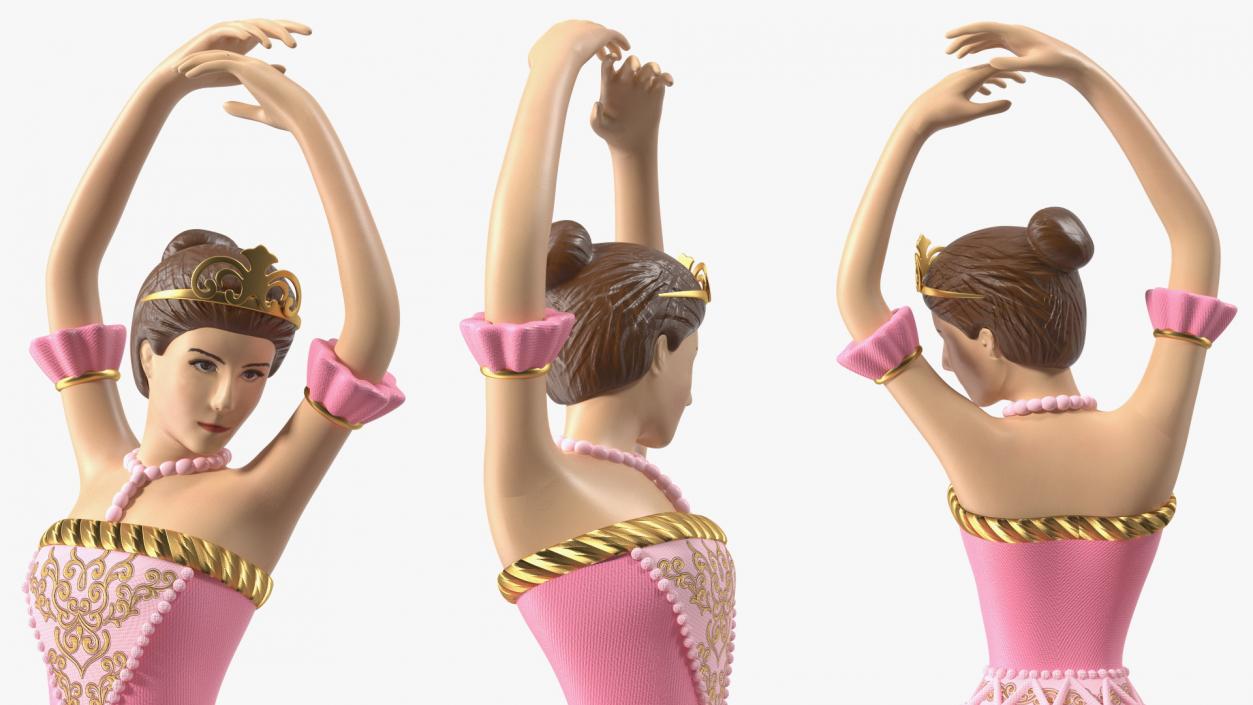 3D Ballerina Figure Pink