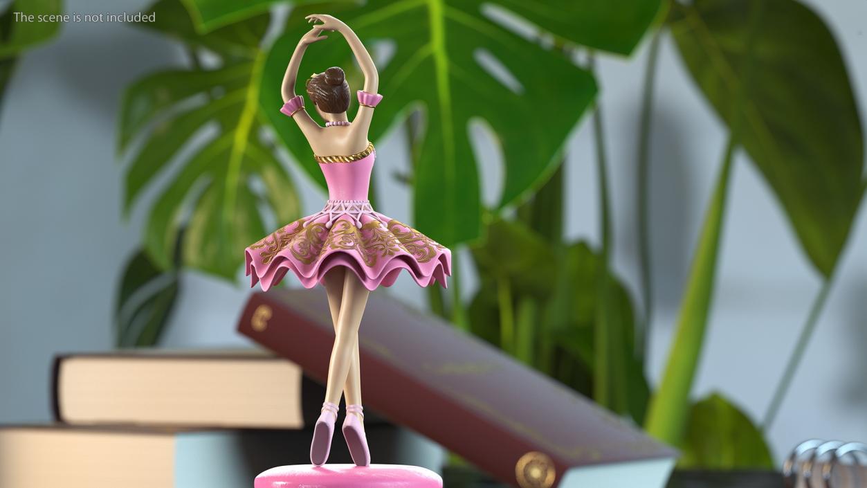 3D Ballerina Figure Pink