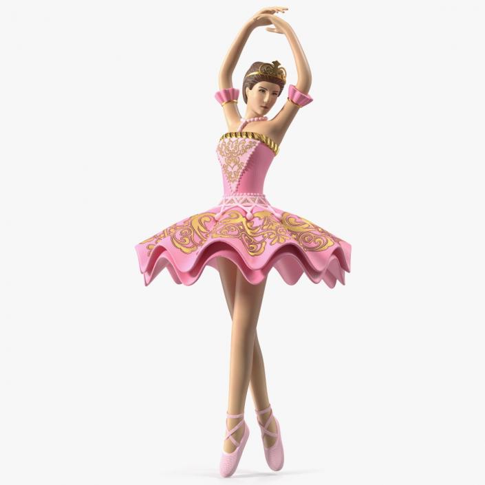 3D Ballerina Figure Pink