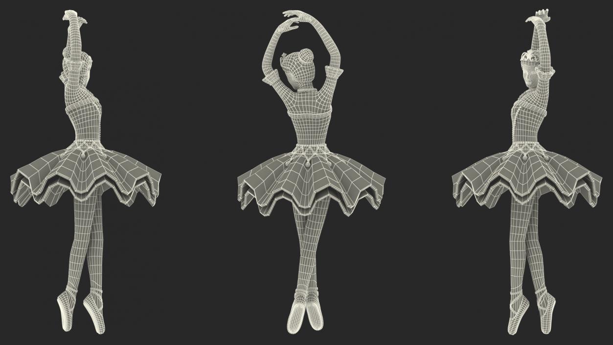 3D Ballerina Figure Pink