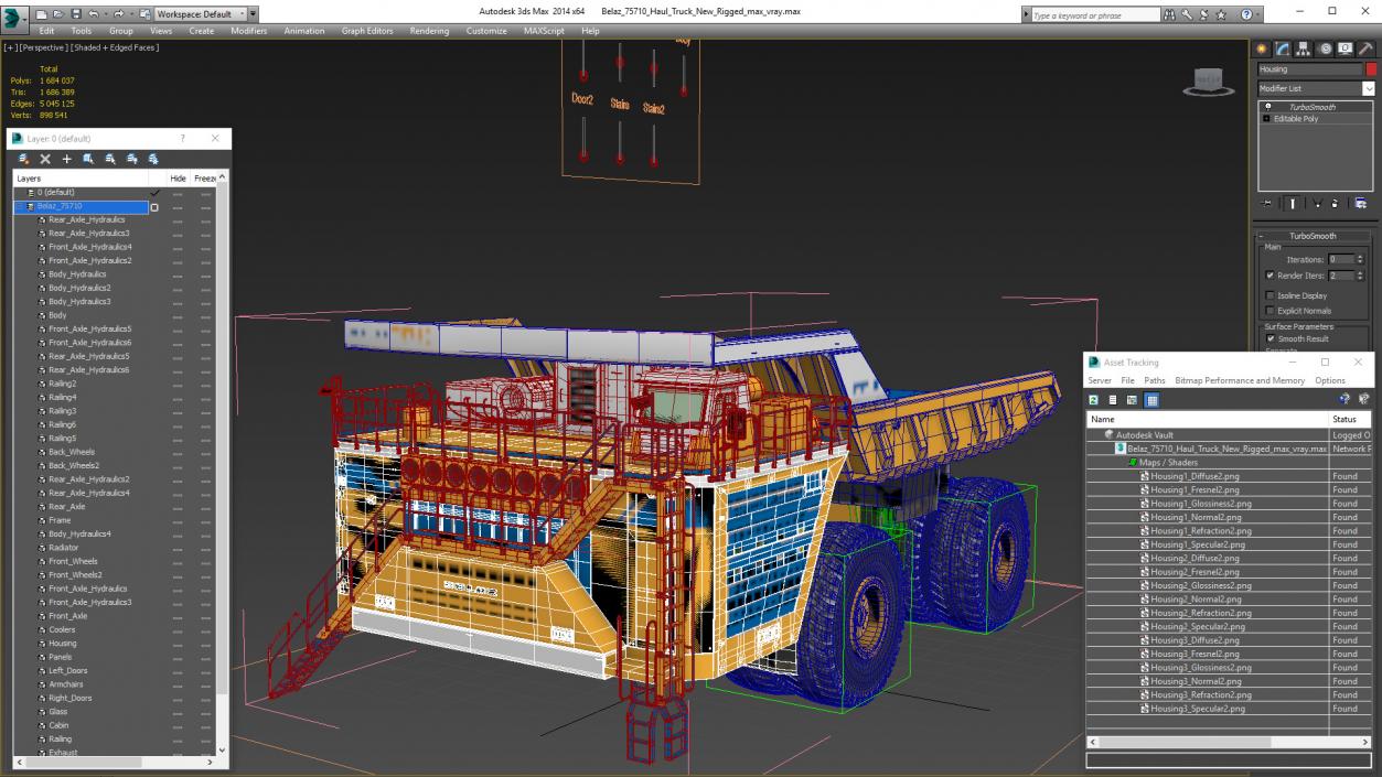 3D Belaz 75710 Haul Truck New Rigged model