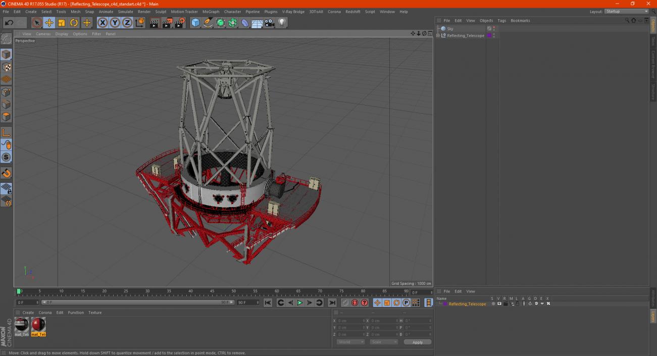 3D model Reflecting Telescope