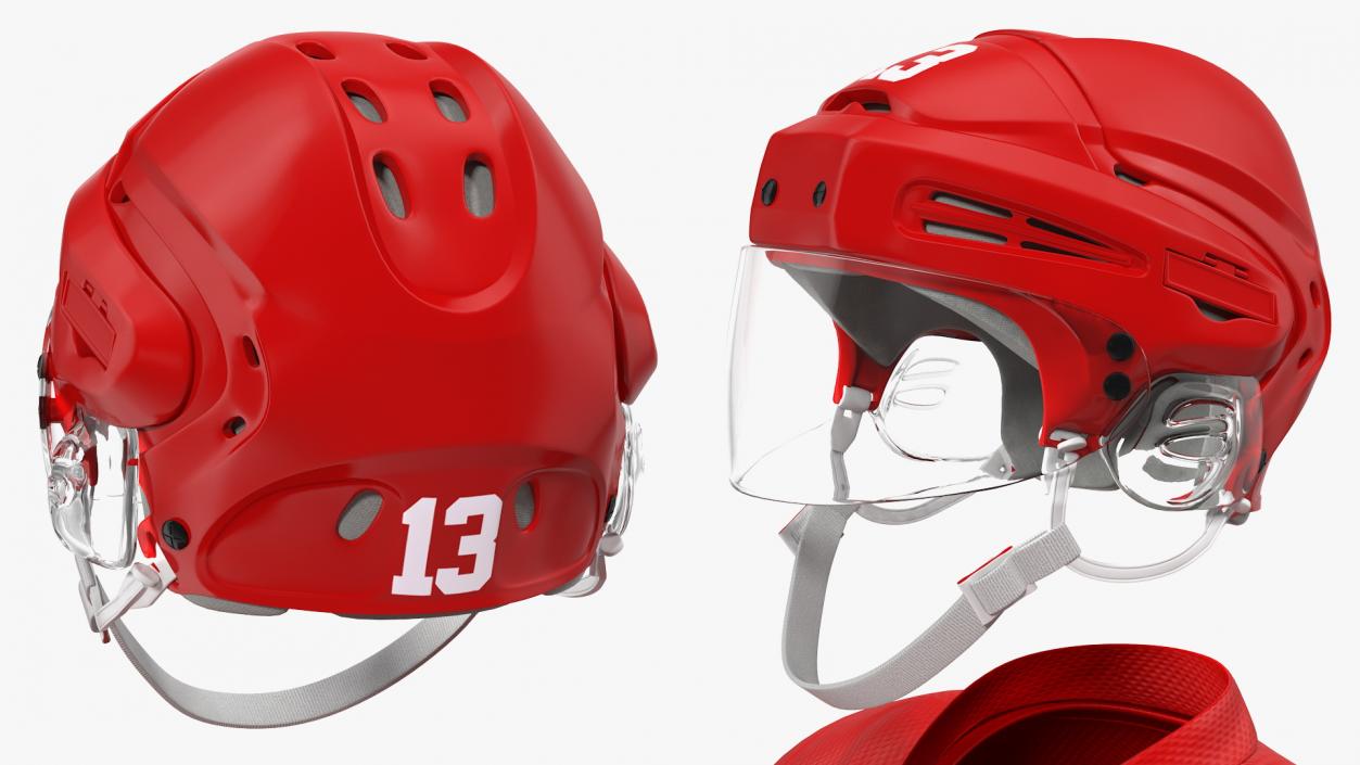 Hockey Equipment Red 2 3D