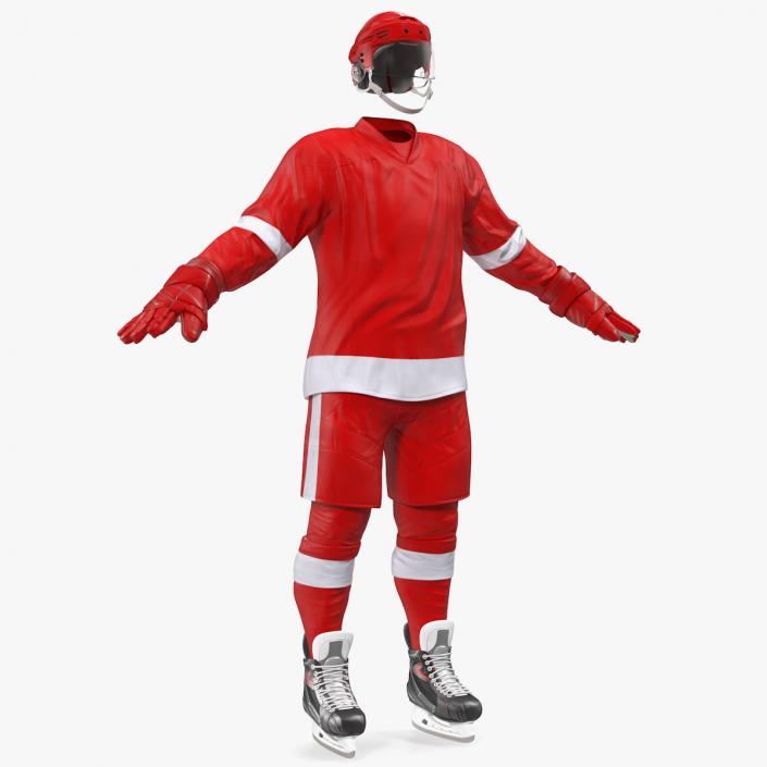 Hockey Equipment Red 2 3D