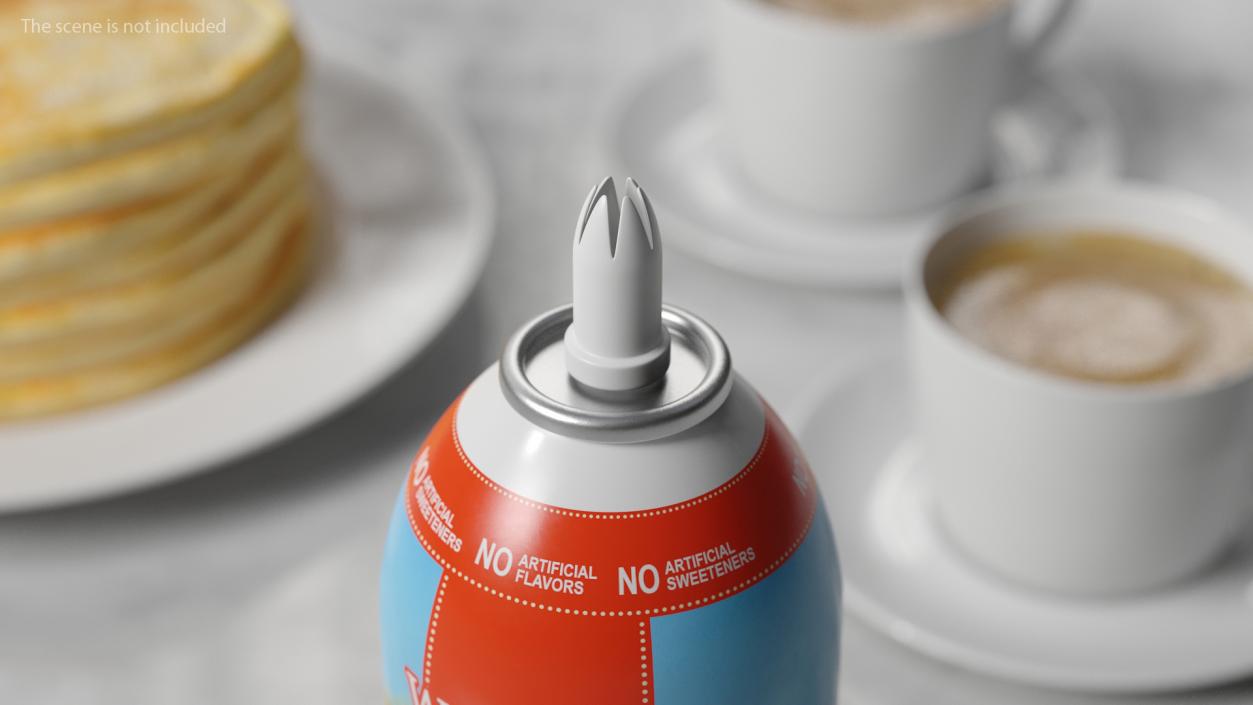 3D Whipped Light Cream Can model