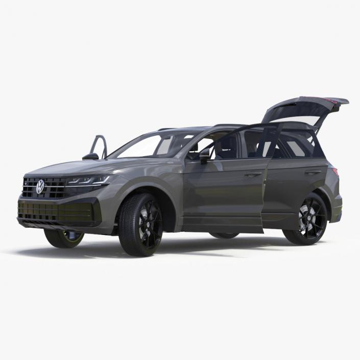 Volkswagen Touareg 2024 Grey Rigged for Maya 3D model