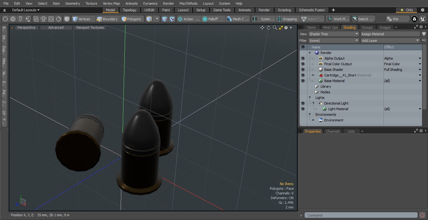 3D Bullets for Remington Gun 95 model