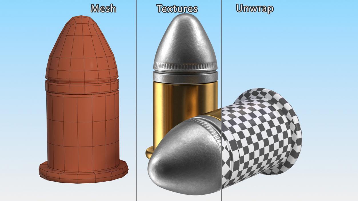 3D Bullets for Remington Gun 95 model