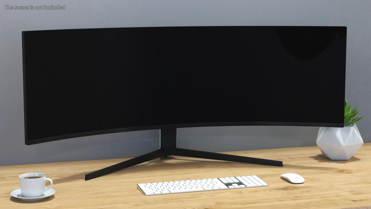 3D model Ultrawide Curved Gaming Monitor OFF