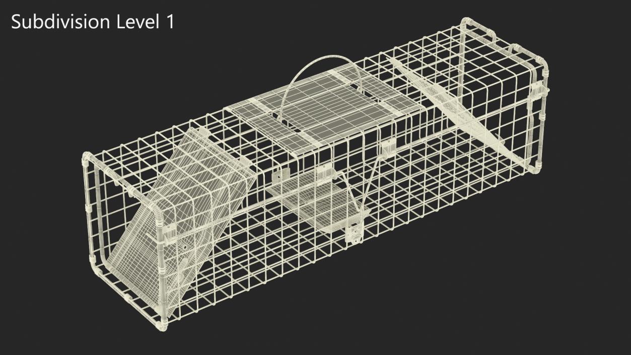 3D Two Door Catch and Release Animal Trap model