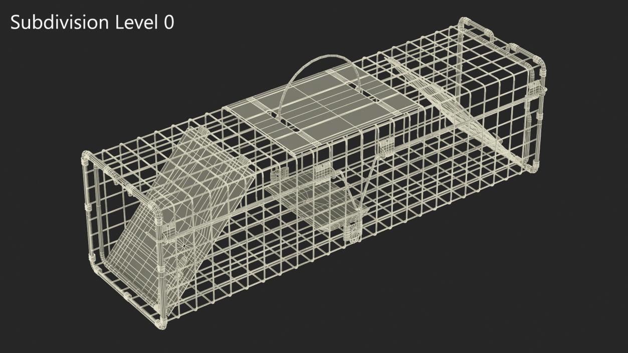 3D Two Door Catch and Release Animal Trap model