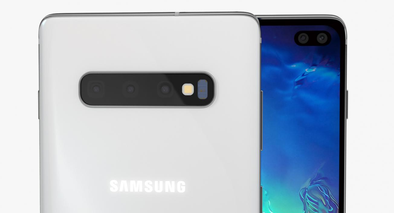 White Samsung Galaxy S10 Plus 3D model