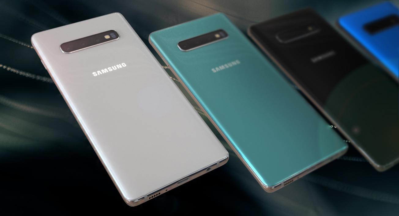 White Samsung Galaxy S10 Plus 3D model