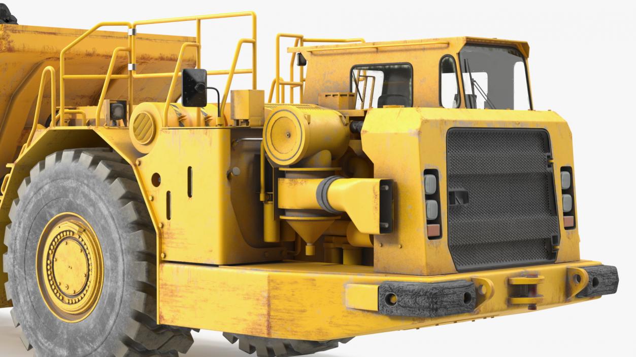 Underground Truck With Coal Rigged 3D model