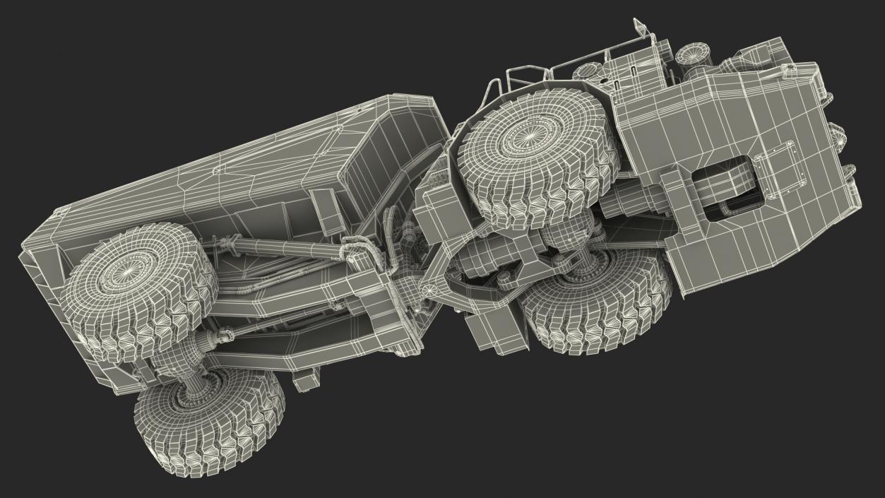 Underground Truck With Coal Rigged 3D model