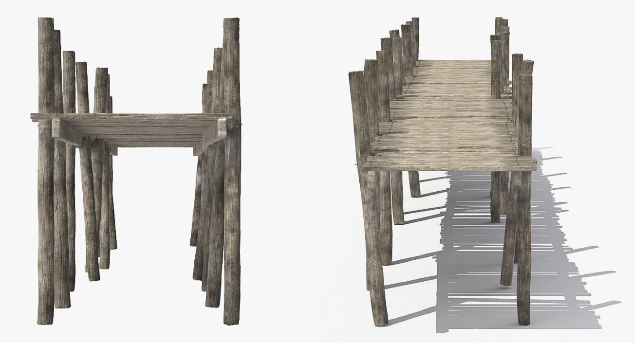 3D model Old Wooden Pier