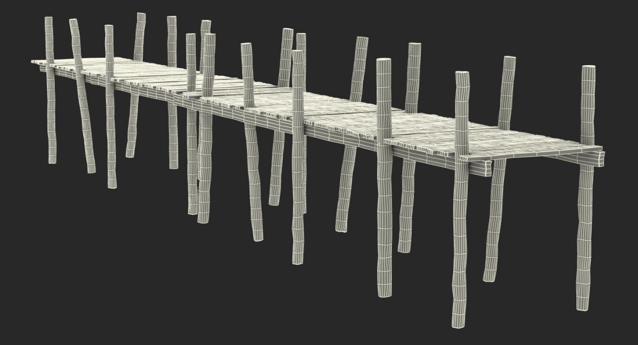 3D model Old Wooden Pier