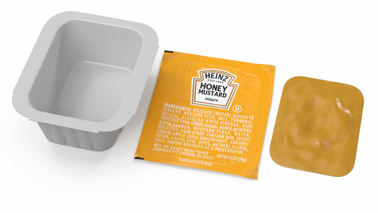 Honey Mustard Mini Sauce Pot Heinz 3D model