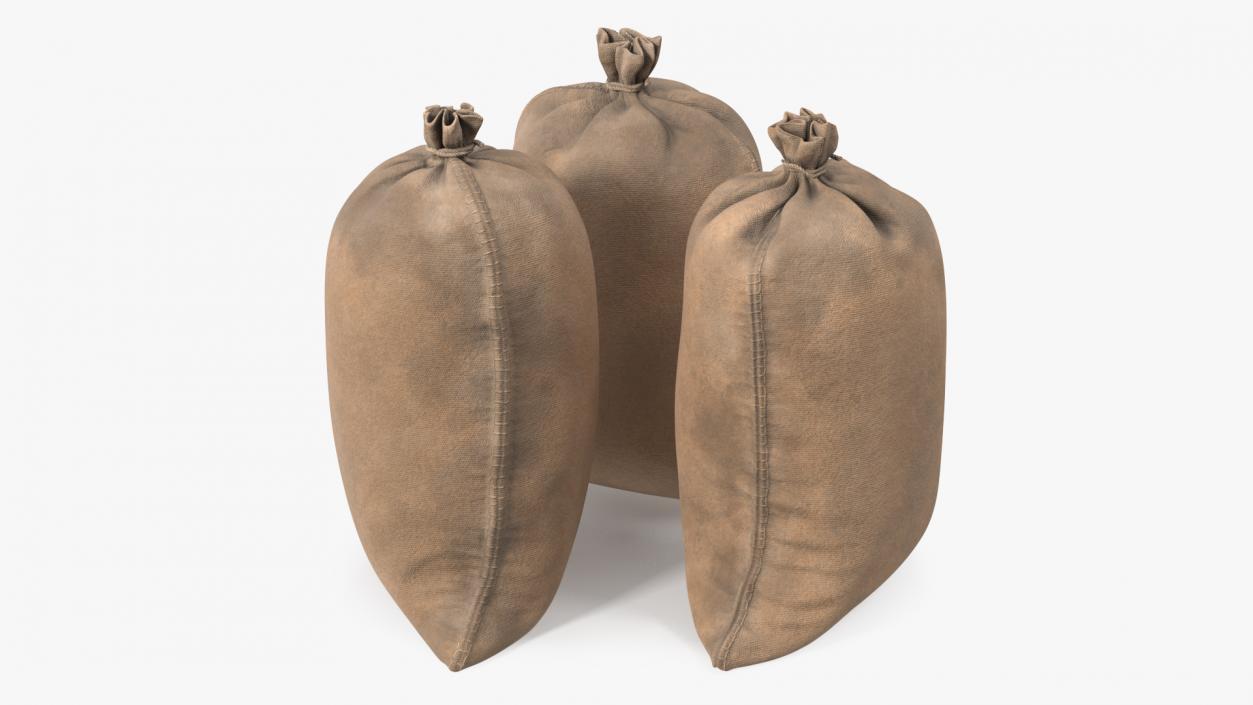 Standing Military Sandbags Dusty 3D