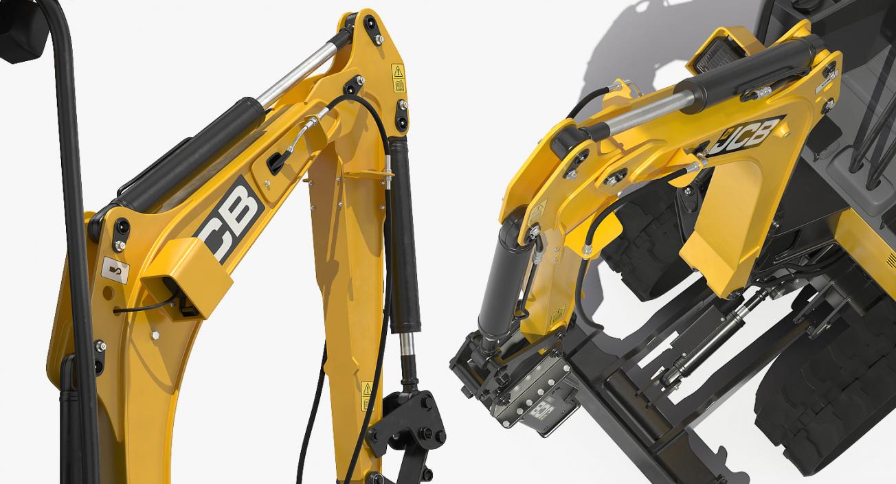 3D Mini Excavator JCB 18Z1 with Breaker Hammer model