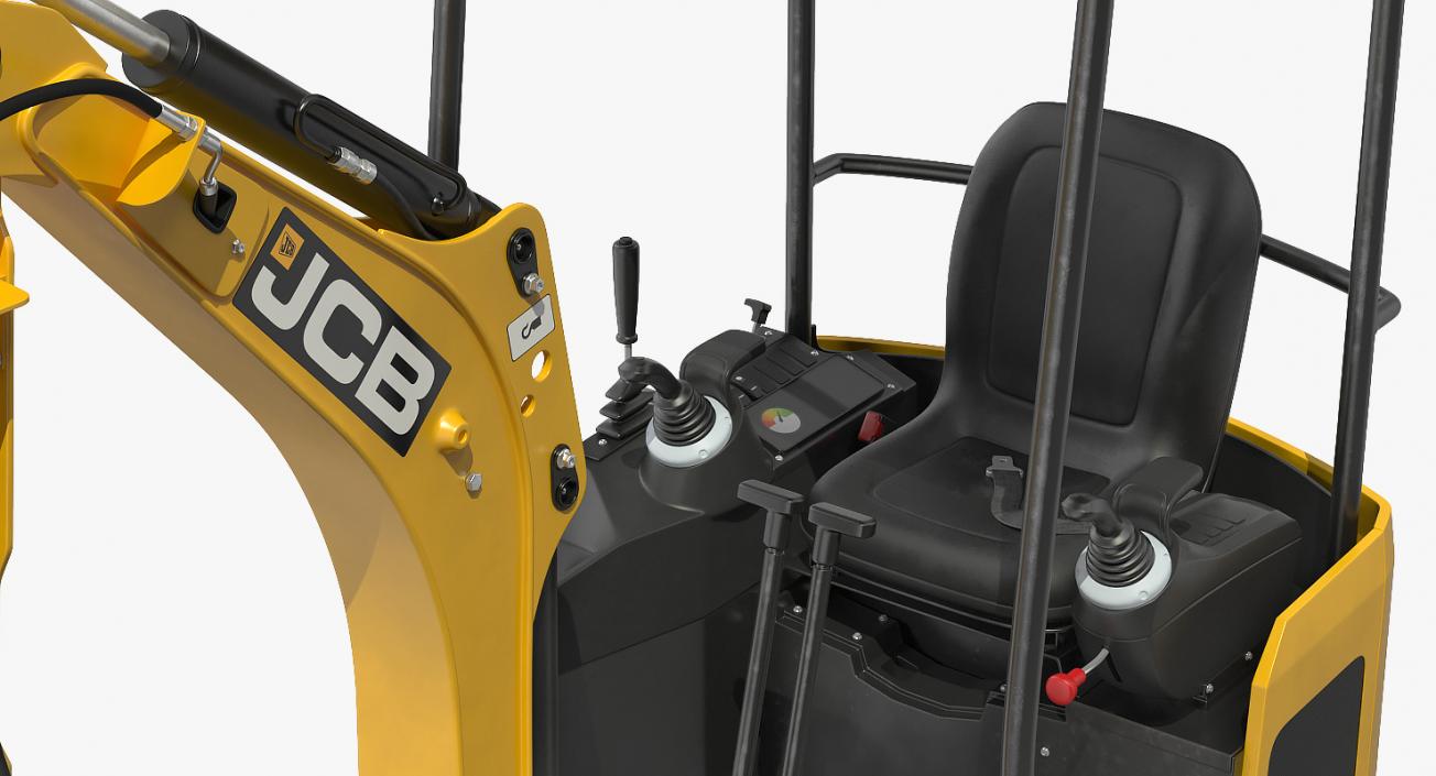 3D Mini Excavator JCB 18Z1 with Breaker Hammer model