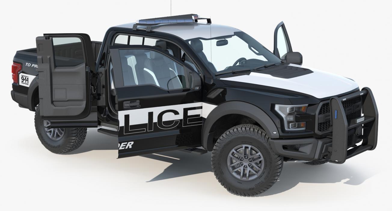 3D Ford F150 Raptor Police Interceptor Unit Simple Interior