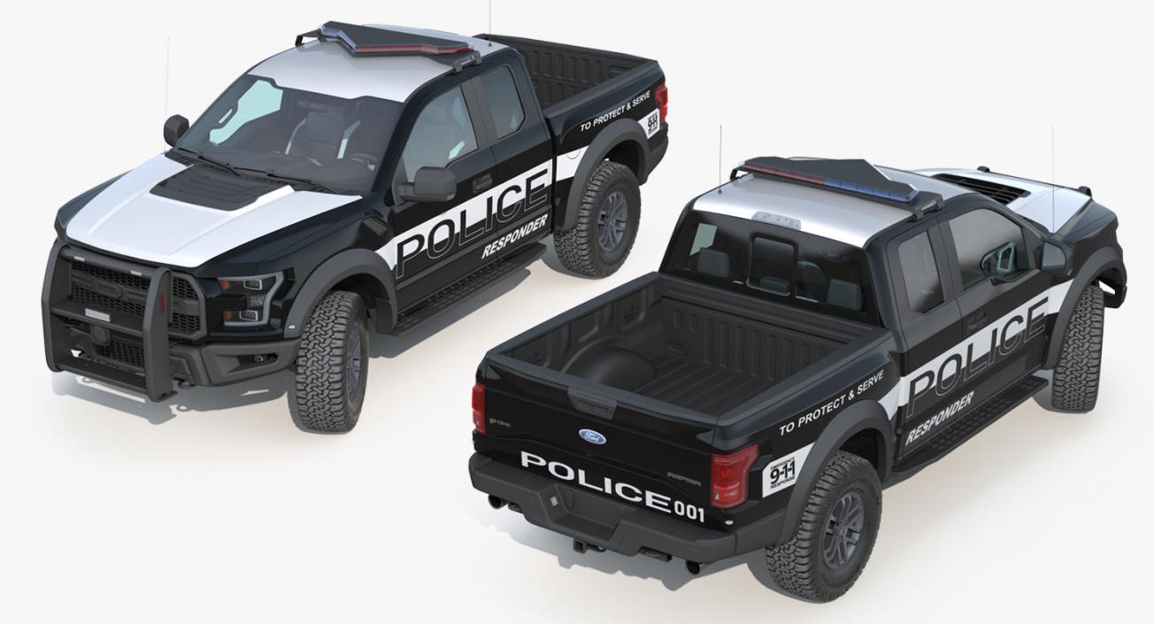 3D Ford F150 Raptor Police Interceptor Unit Simple Interior