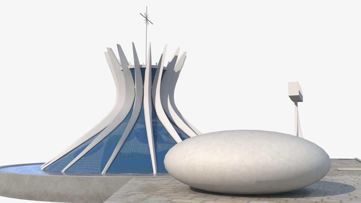 3D Metropolitan Cathedral Our Lady Aparecida