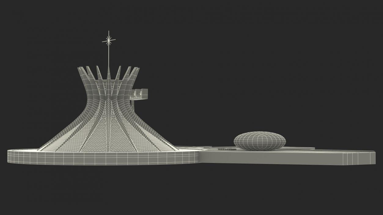 3D Metropolitan Cathedral Our Lady Aparecida