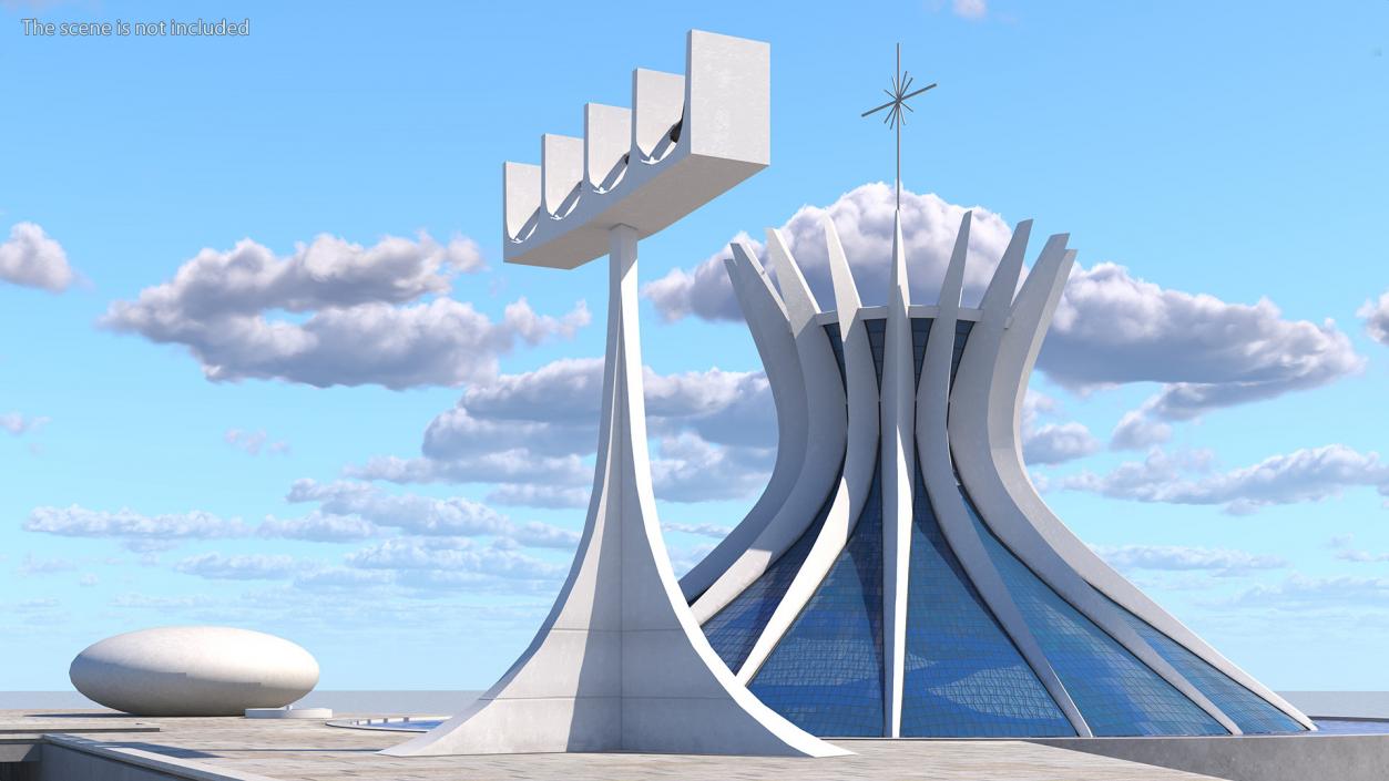 3D Metropolitan Cathedral Our Lady Aparecida