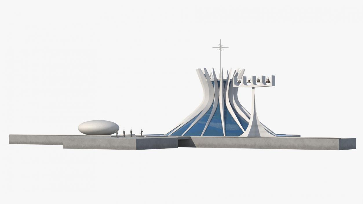 3D Metropolitan Cathedral Our Lady Aparecida