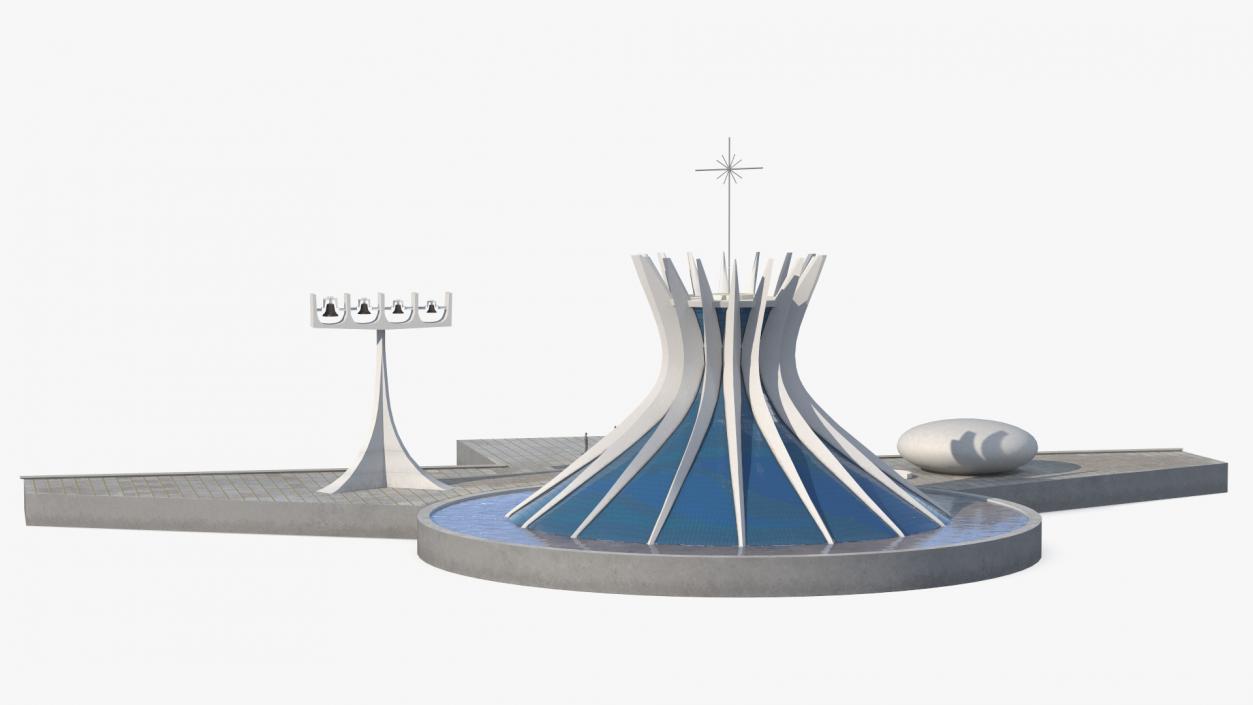 3D Metropolitan Cathedral Our Lady Aparecida