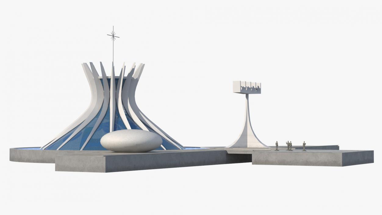 3D Metropolitan Cathedral Our Lady Aparecida