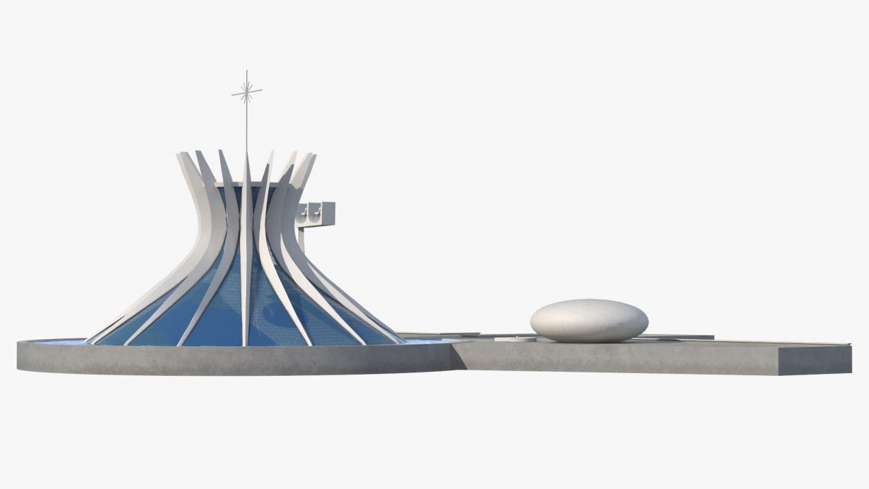 3D Metropolitan Cathedral Our Lady Aparecida