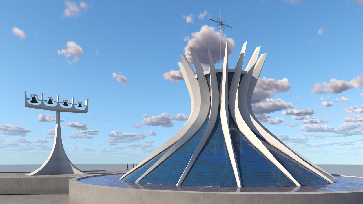 3D Metropolitan Cathedral Our Lady Aparecida