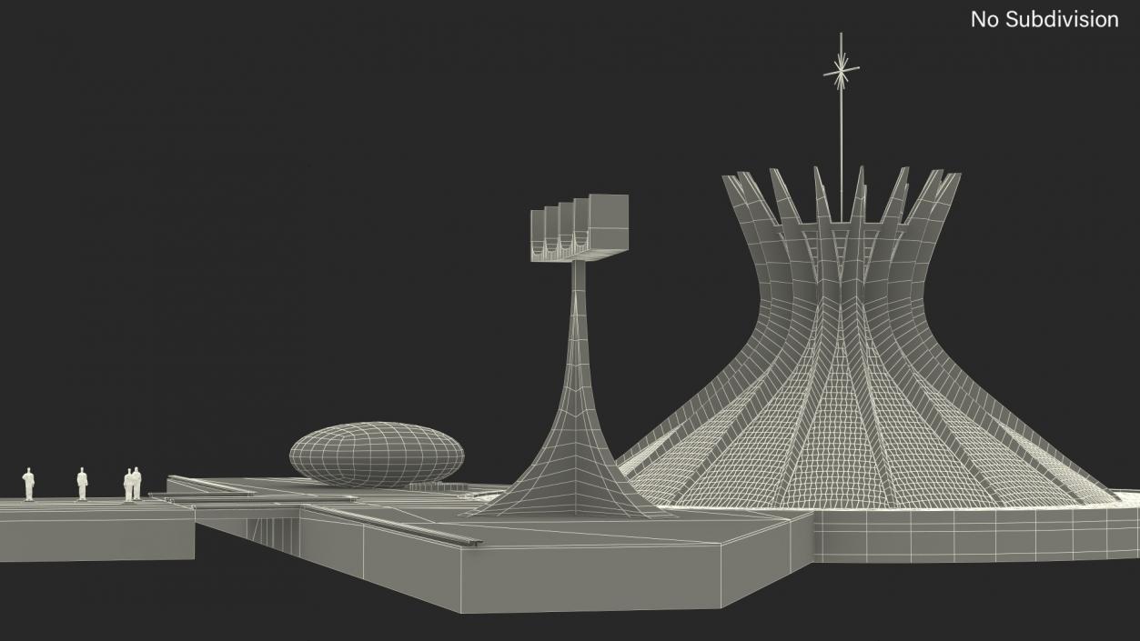 3D Metropolitan Cathedral Our Lady Aparecida