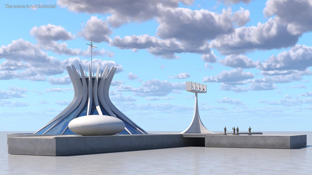 3D Metropolitan Cathedral Our Lady Aparecida